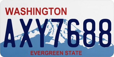 WA license plate AXY7688