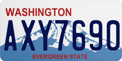 WA license plate AXY7690
