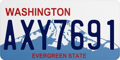 WA license plate AXY7691