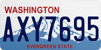 WA license plate AXY7695
