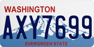WA license plate AXY7699