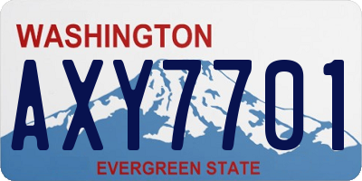 WA license plate AXY7701