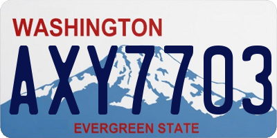 WA license plate AXY7703