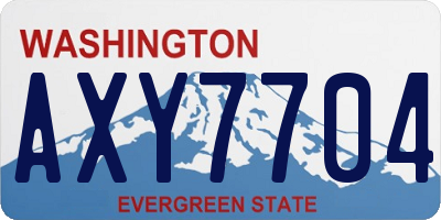 WA license plate AXY7704