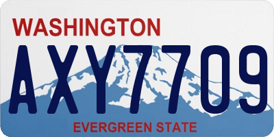 WA license plate AXY7709