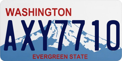 WA license plate AXY7710