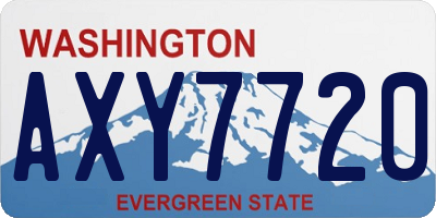 WA license plate AXY7720