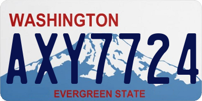 WA license plate AXY7724