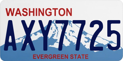WA license plate AXY7725