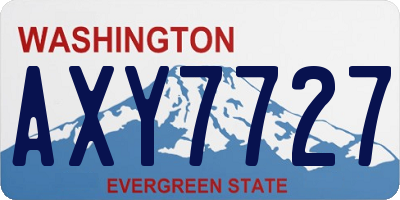 WA license plate AXY7727