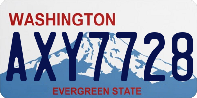 WA license plate AXY7728