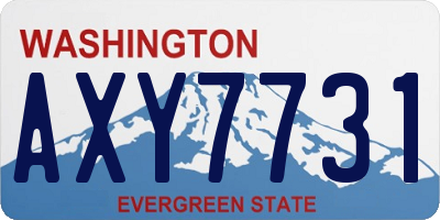 WA license plate AXY7731