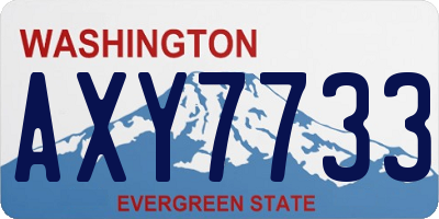 WA license plate AXY7733