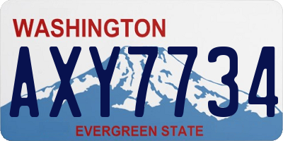 WA license plate AXY7734