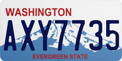 WA license plate AXY7735
