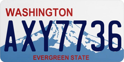 WA license plate AXY7736