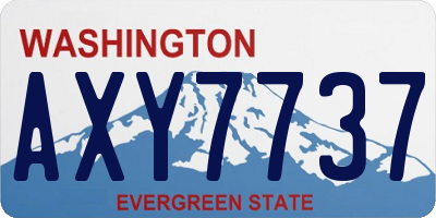WA license plate AXY7737