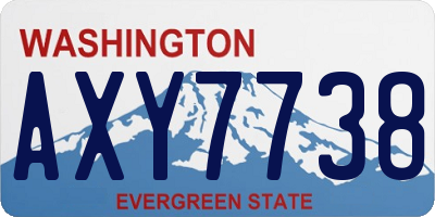 WA license plate AXY7738