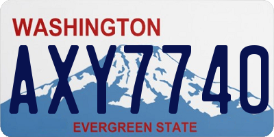 WA license plate AXY7740