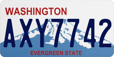 WA license plate AXY7742