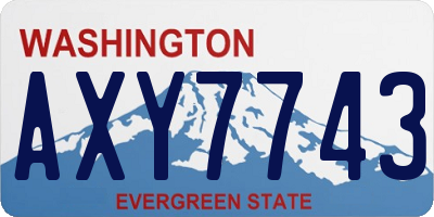WA license plate AXY7743
