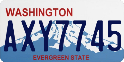 WA license plate AXY7745