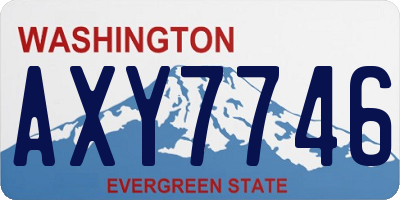 WA license plate AXY7746