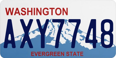 WA license plate AXY7748
