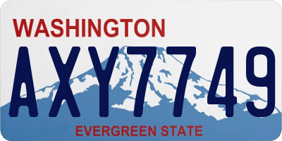 WA license plate AXY7749