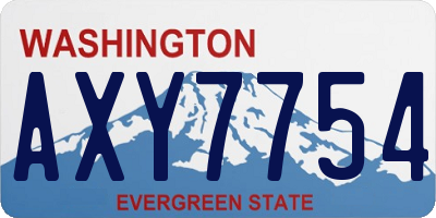 WA license plate AXY7754