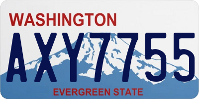 WA license plate AXY7755