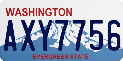 WA license plate AXY7756