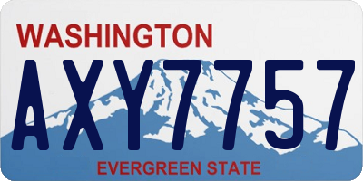 WA license plate AXY7757