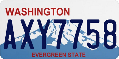 WA license plate AXY7758