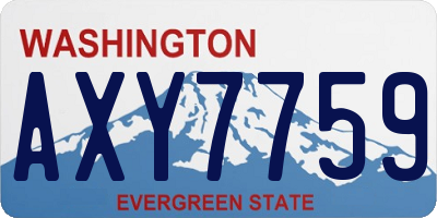 WA license plate AXY7759