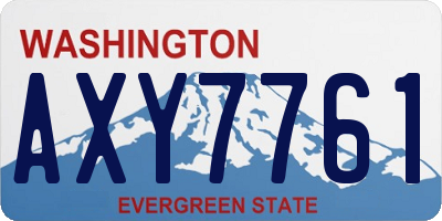 WA license plate AXY7761