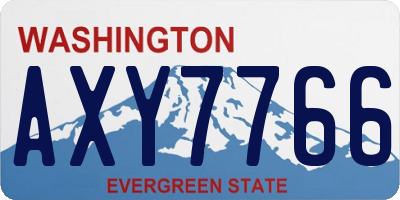 WA license plate AXY7766