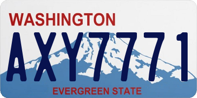 WA license plate AXY7771