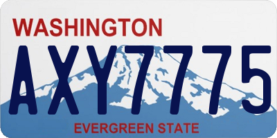 WA license plate AXY7775