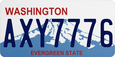 WA license plate AXY7776