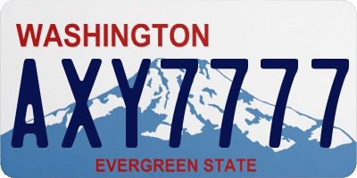 WA license plate AXY7777
