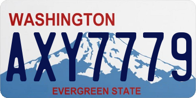 WA license plate AXY7779