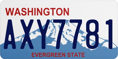 WA license plate AXY7781