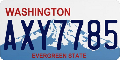 WA license plate AXY7785