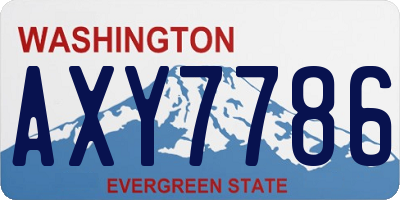 WA license plate AXY7786