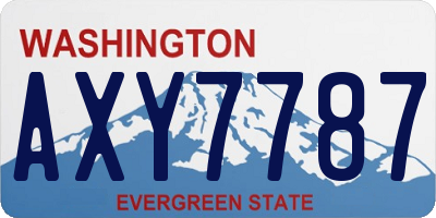 WA license plate AXY7787