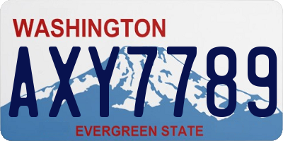 WA license plate AXY7789