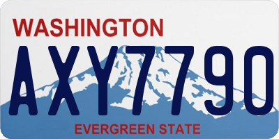 WA license plate AXY7790