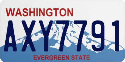 WA license plate AXY7791