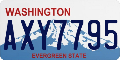 WA license plate AXY7795